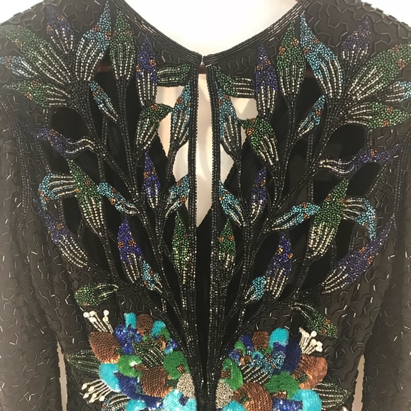 Vintage 80,s Riazee Lillie Rubin Silk Dress - Picture 7 of 8